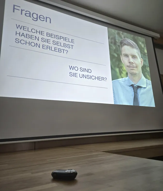 Foto vom KI-Vortrag