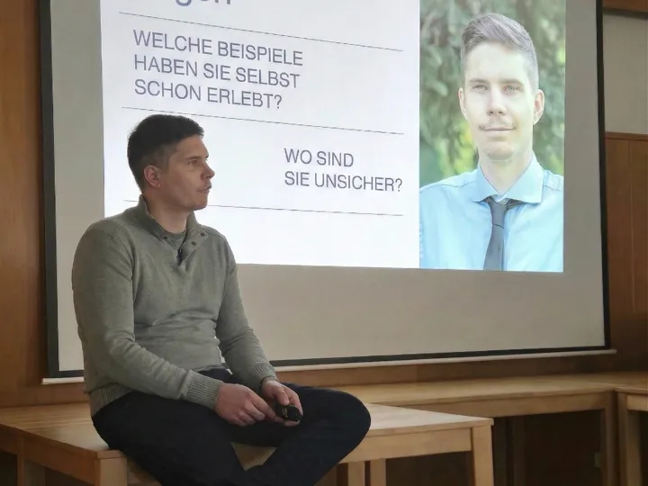 KI-Vortrag vor Publikum